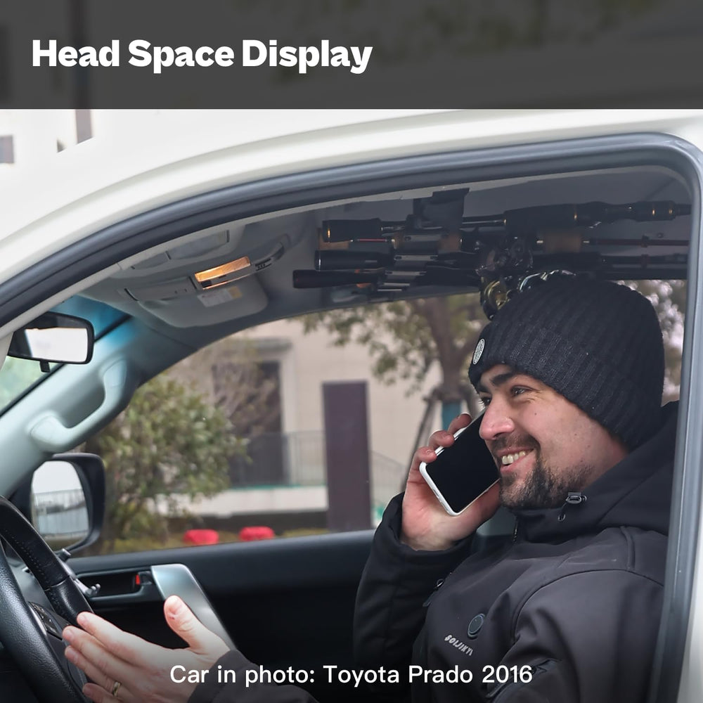 Durable materials: seat belt strap and ABS plastic in rod holder