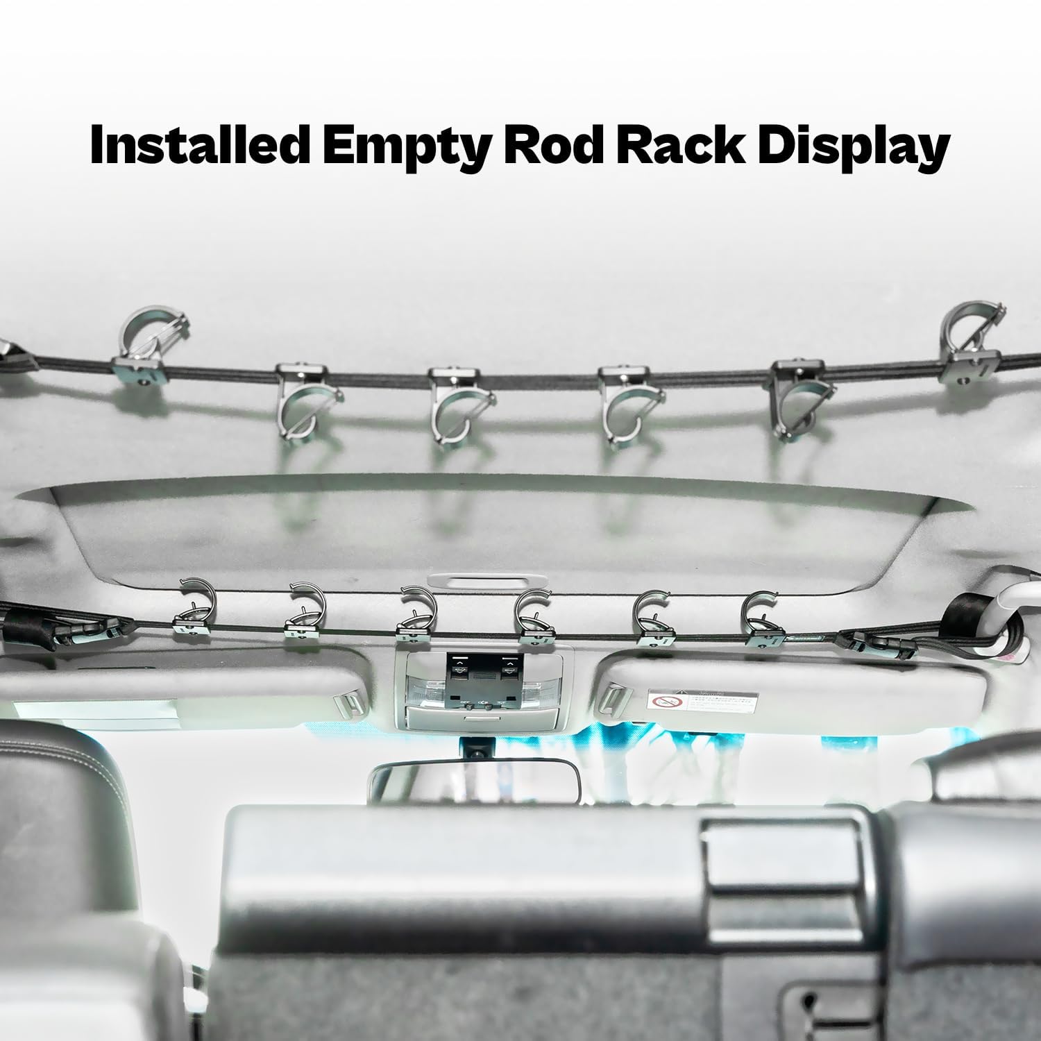 Rod storage rack for truck and van installation