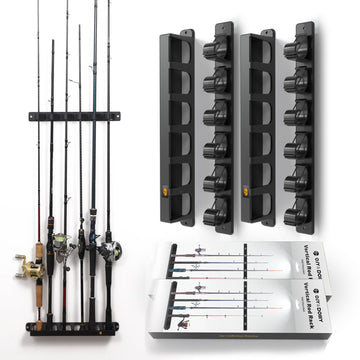 OJYDOIIIY wall mount fishing rod holders on a garage wall