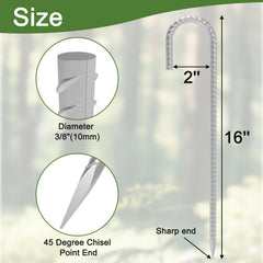 OK5STAR Rebar Stakes 16in pack side angle showing robust steel construction