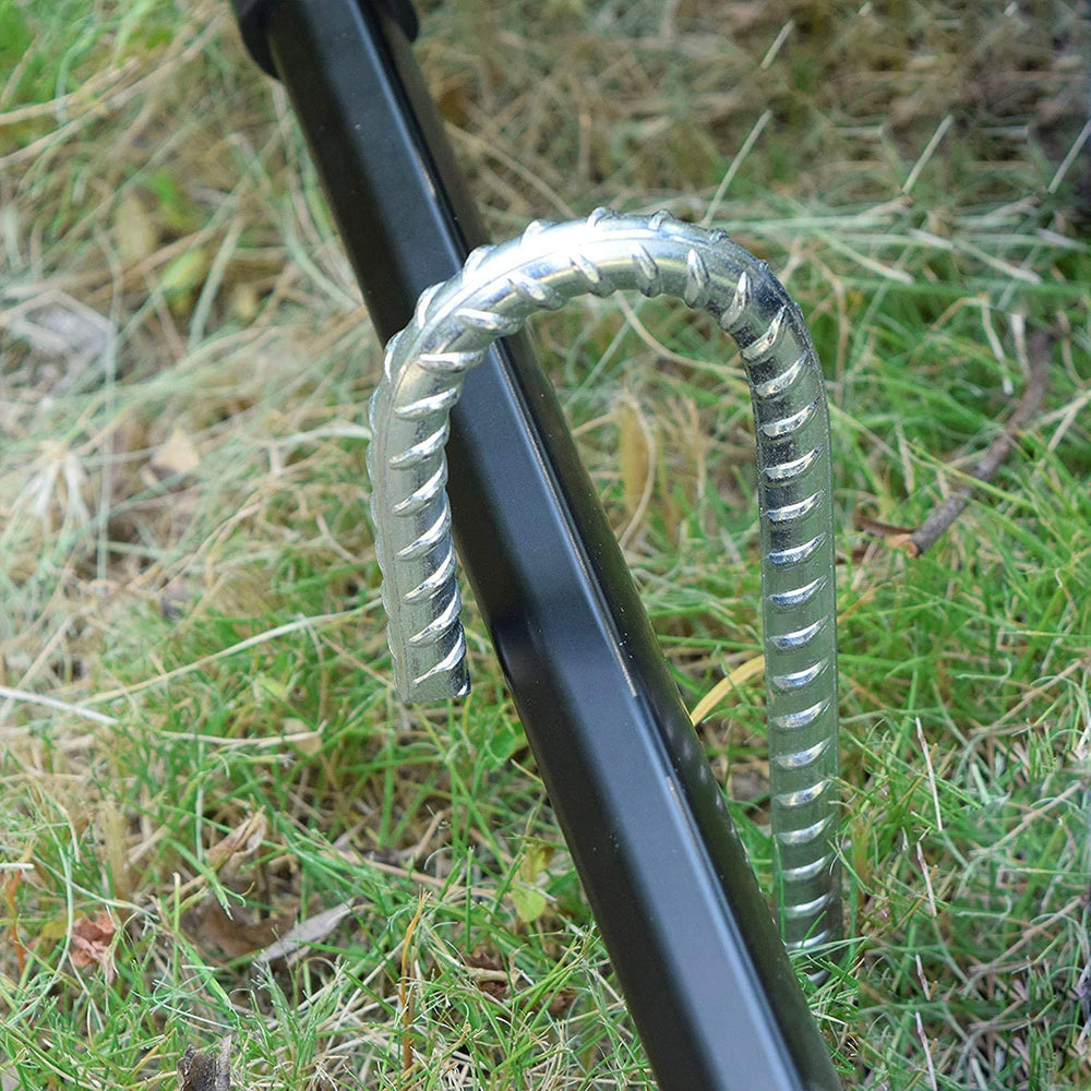 OK5STAR yard-garden stake installation captures straightforward anchoring for lawns and planters.