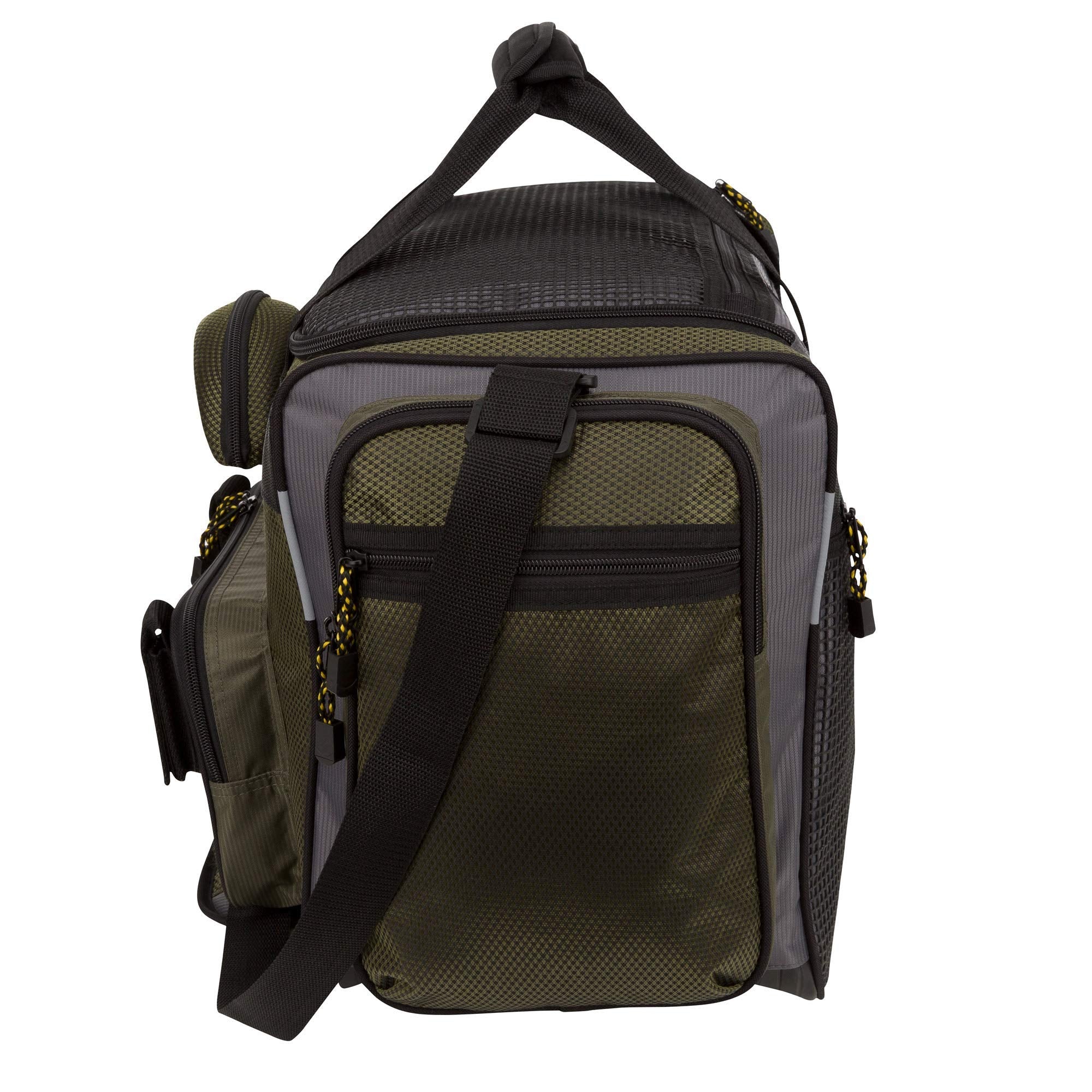 Okeechobee Fats Fisherman Deluxe non-slip bottom and padded shoulder strap for steady carrying.