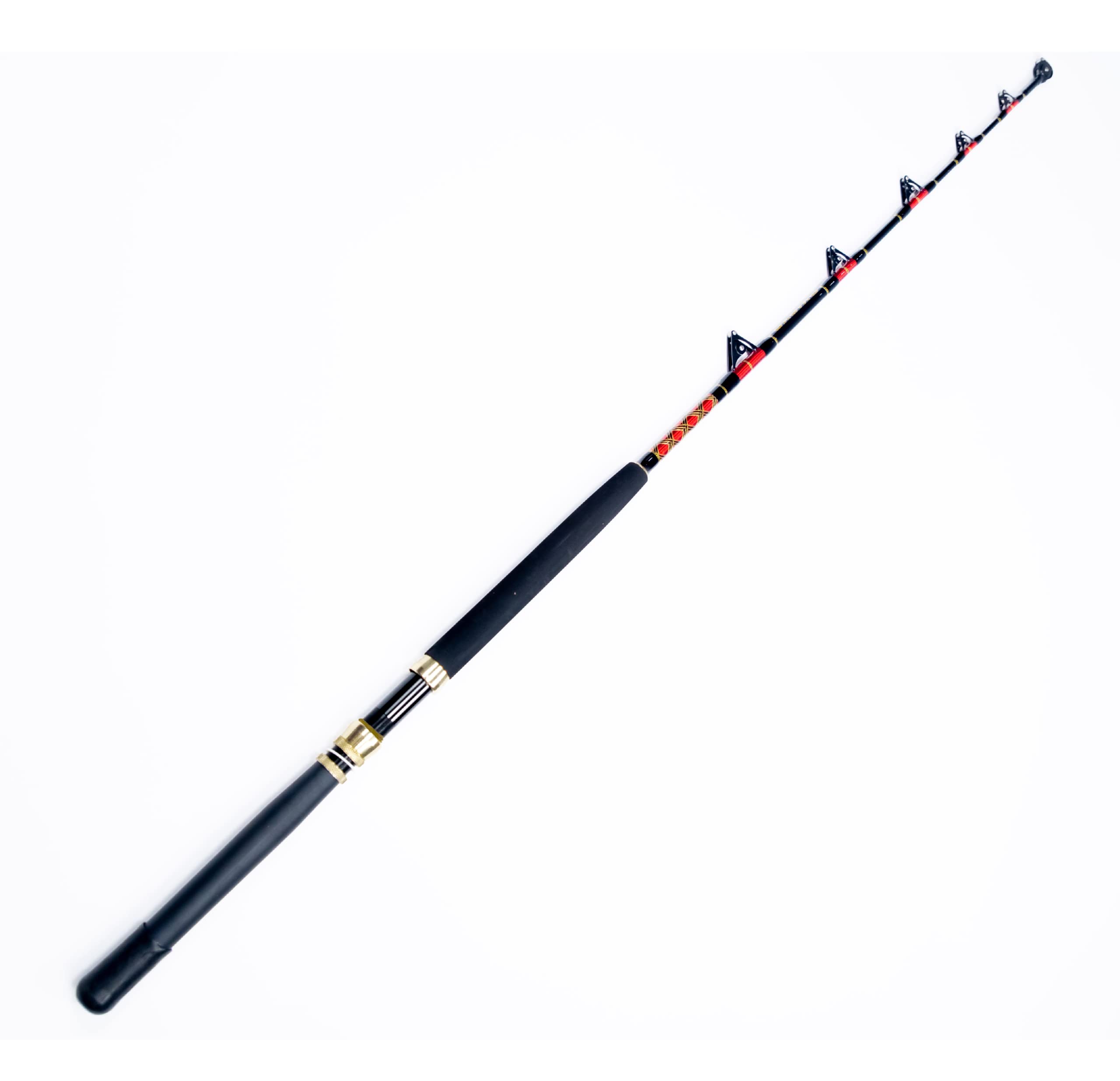 OKIAYA Composit 80-130lb roller rod ready for big game saltwater battles.