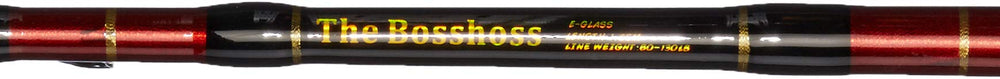 OKIAYA BOSSHOSS rod with royal red and gold trim signals premium build.