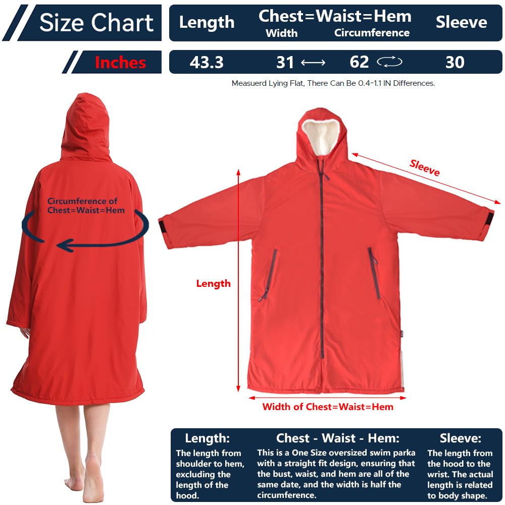 Oksun Waterproof Swim Parka cuffs with Velcro offer adjustable wind protection.