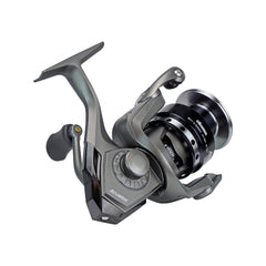 Okuma Acuador spool close-up emphasizes two-tone anodized finish.