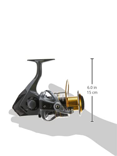 Okuma Avenger Gen spinning reel on rod setup demonstrates precise Elliptical gearing for accurate casts.