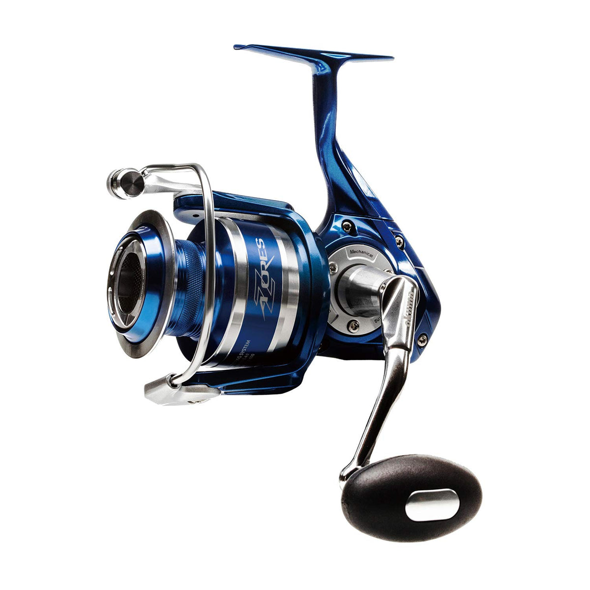 Okuma Azores reel with die-cast aluminum body for robust saltwater durability and smooth operation.