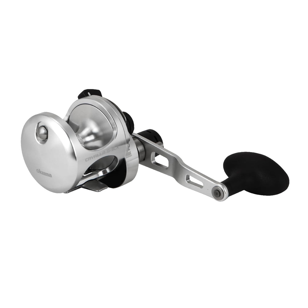 Okuma Cavalla one-piece frame shows precision alignment and rugged rigidity.