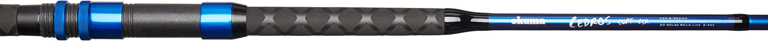 Okuma Cedros CSX Surf Rod guide system highlights braided-line performance and durability