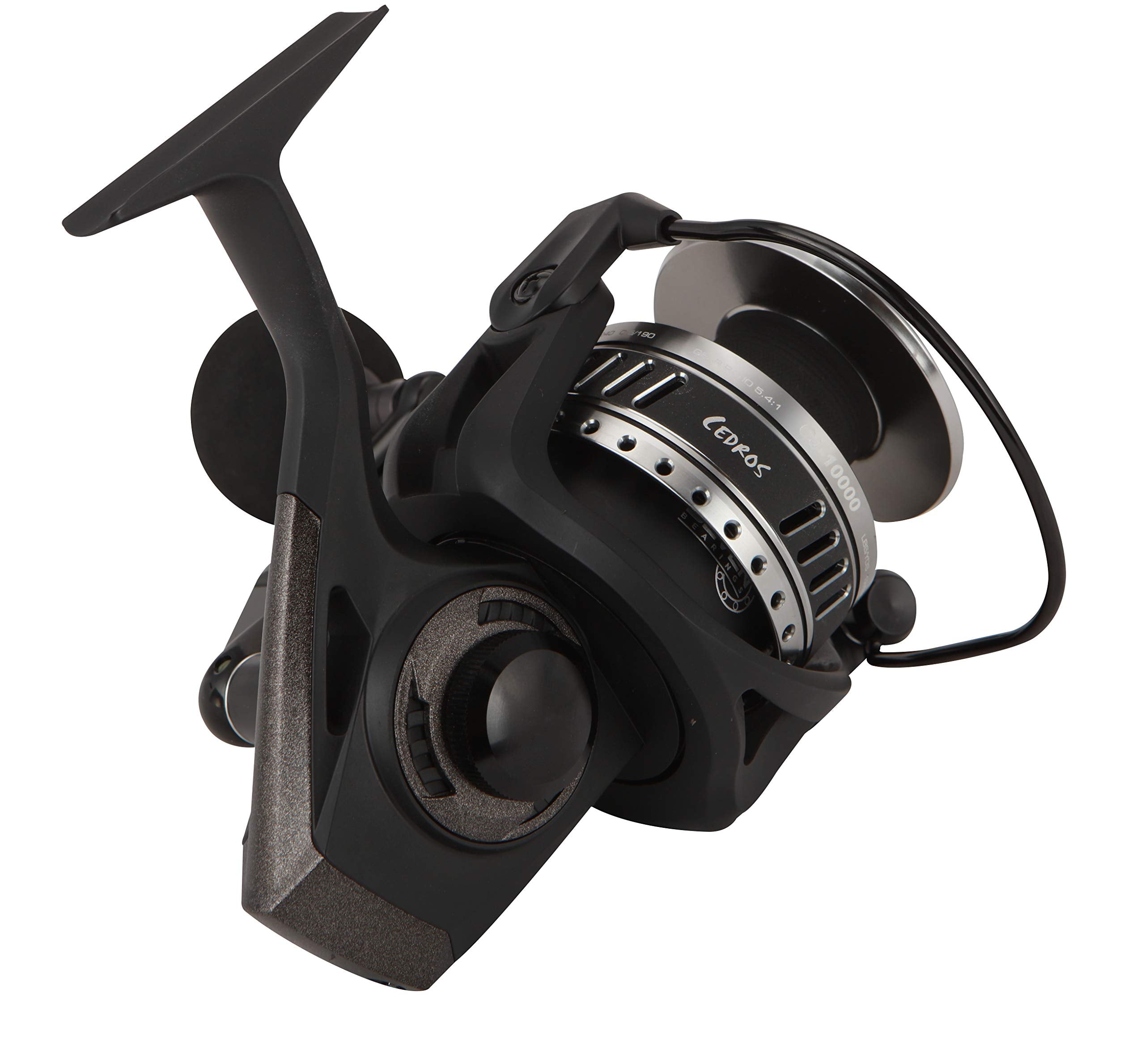 OKUMA Cedros CRC coating closeup communicates long-term protection against saltwater wear.