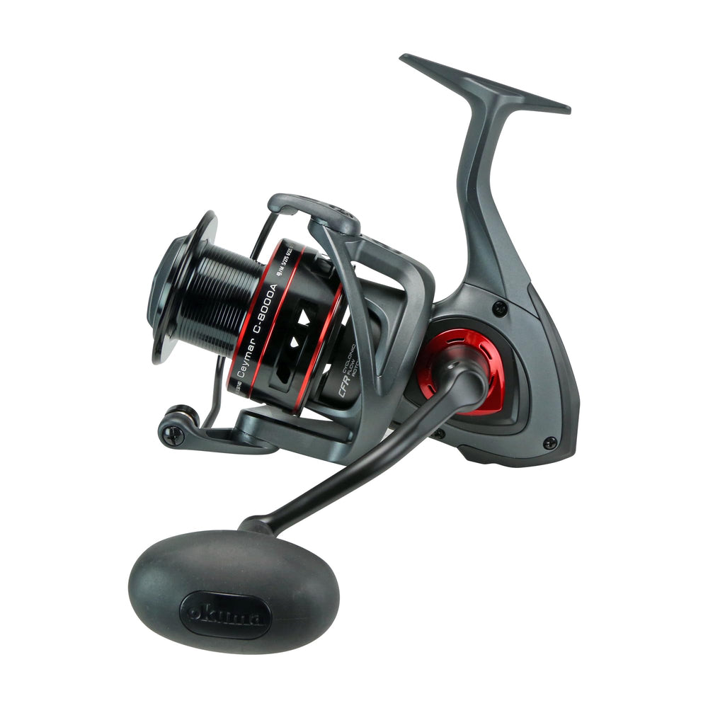Okuma Ceymar A Series Flite Drive side view shows durable corrosion-resistant frame.