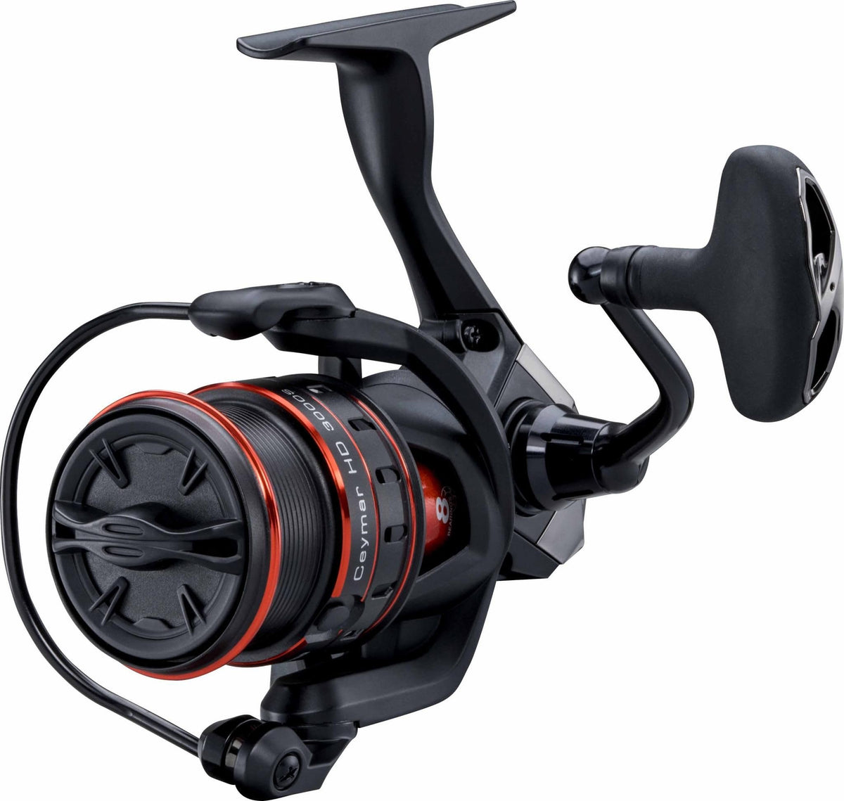 OKUMA Ceymar HD 4000XA spinning reel front view with smooth cranking and corrosion resistance.