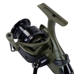 Okuma Ceymar ODTF-4000A green body highlights durable corrosion-resistant construction.