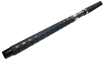 OKUMA Classic Pro GLT Striper rod handle and guides, titanium oxide inserts, smooth casting and durability.