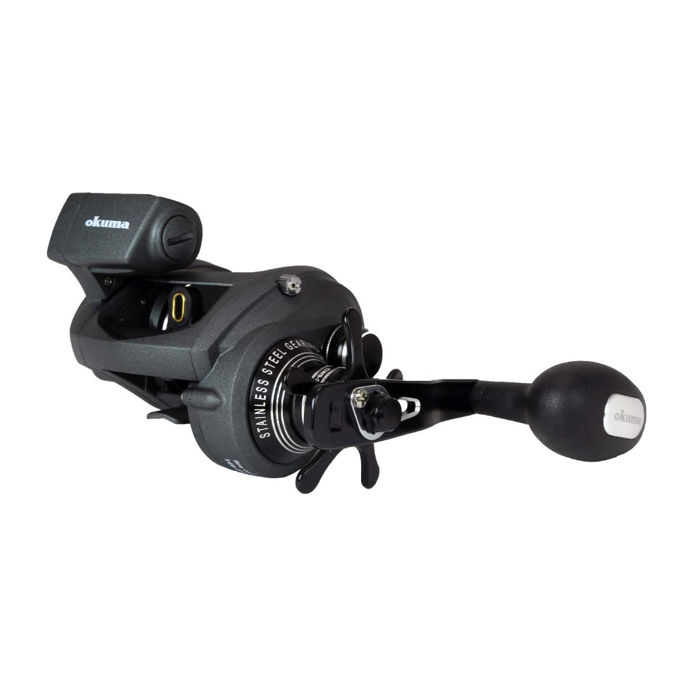 OKUMA Coldwater SS LowProfile AL frame and handle emphasize rigidity for long saltwater sessions.