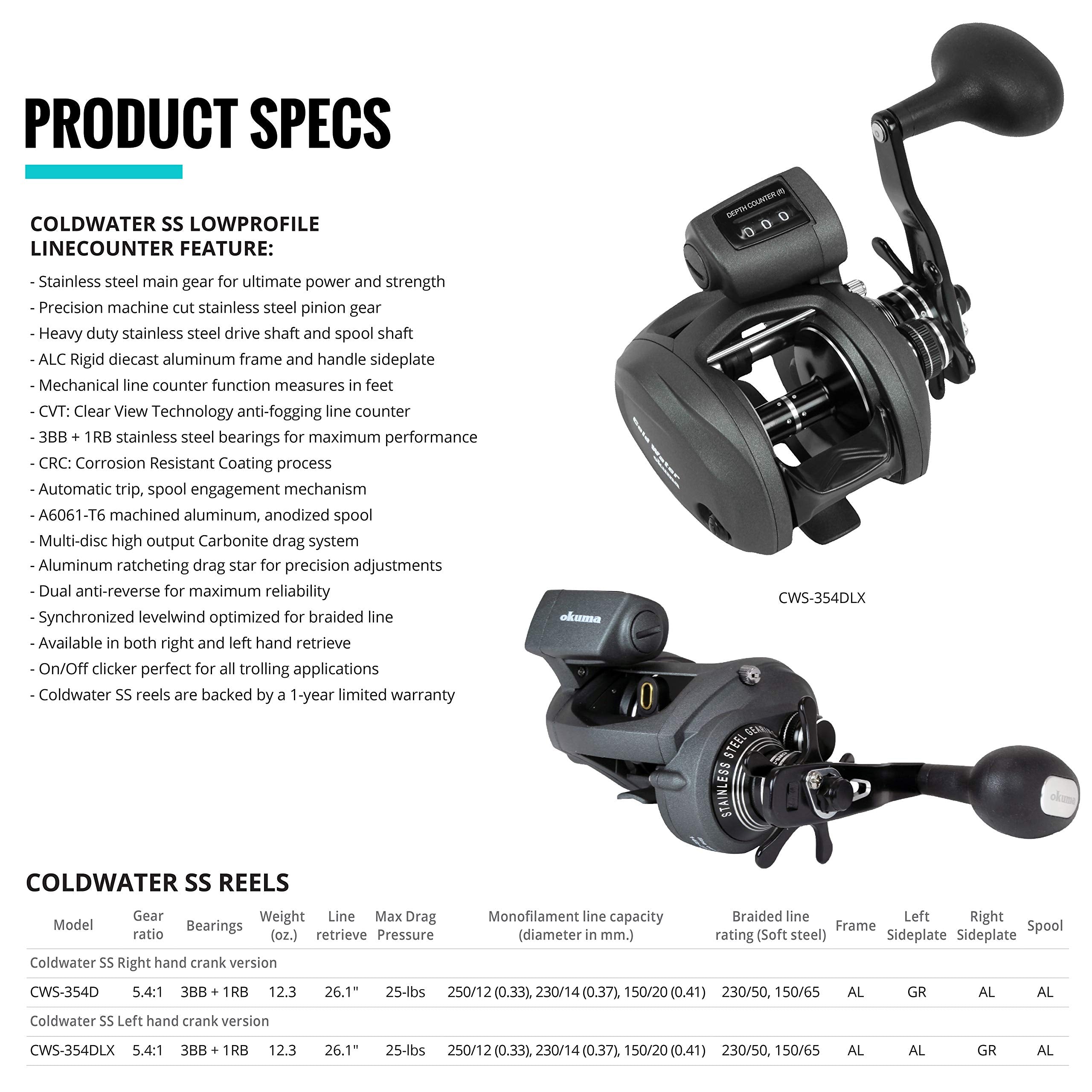 OKUMA Coldwater SS LowProfile in action demonstrates powerful retrieves on bigger fish.