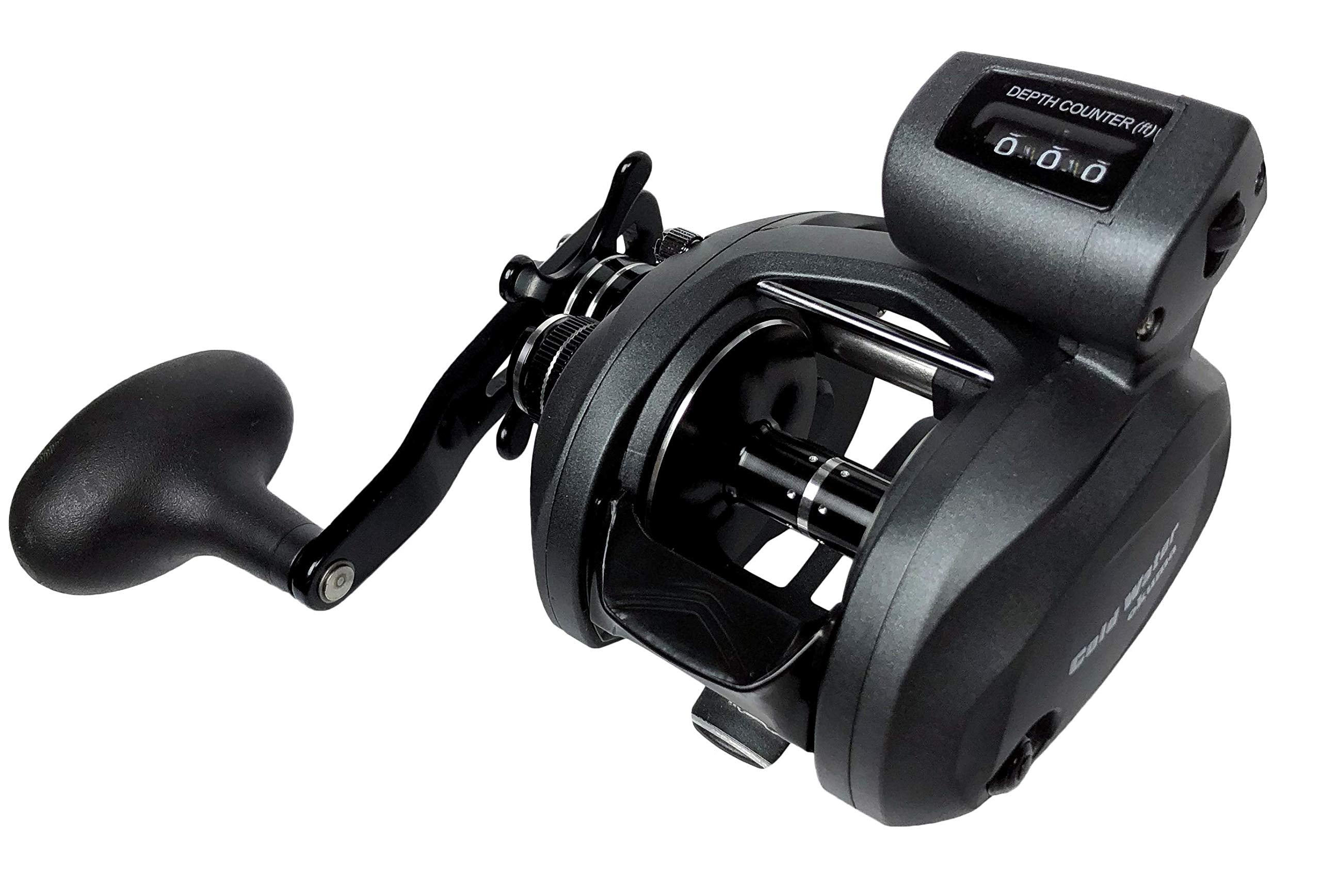 OKUMA Coldwater SS LowProfile front view highlights compact saltwater design for versatile fishing.