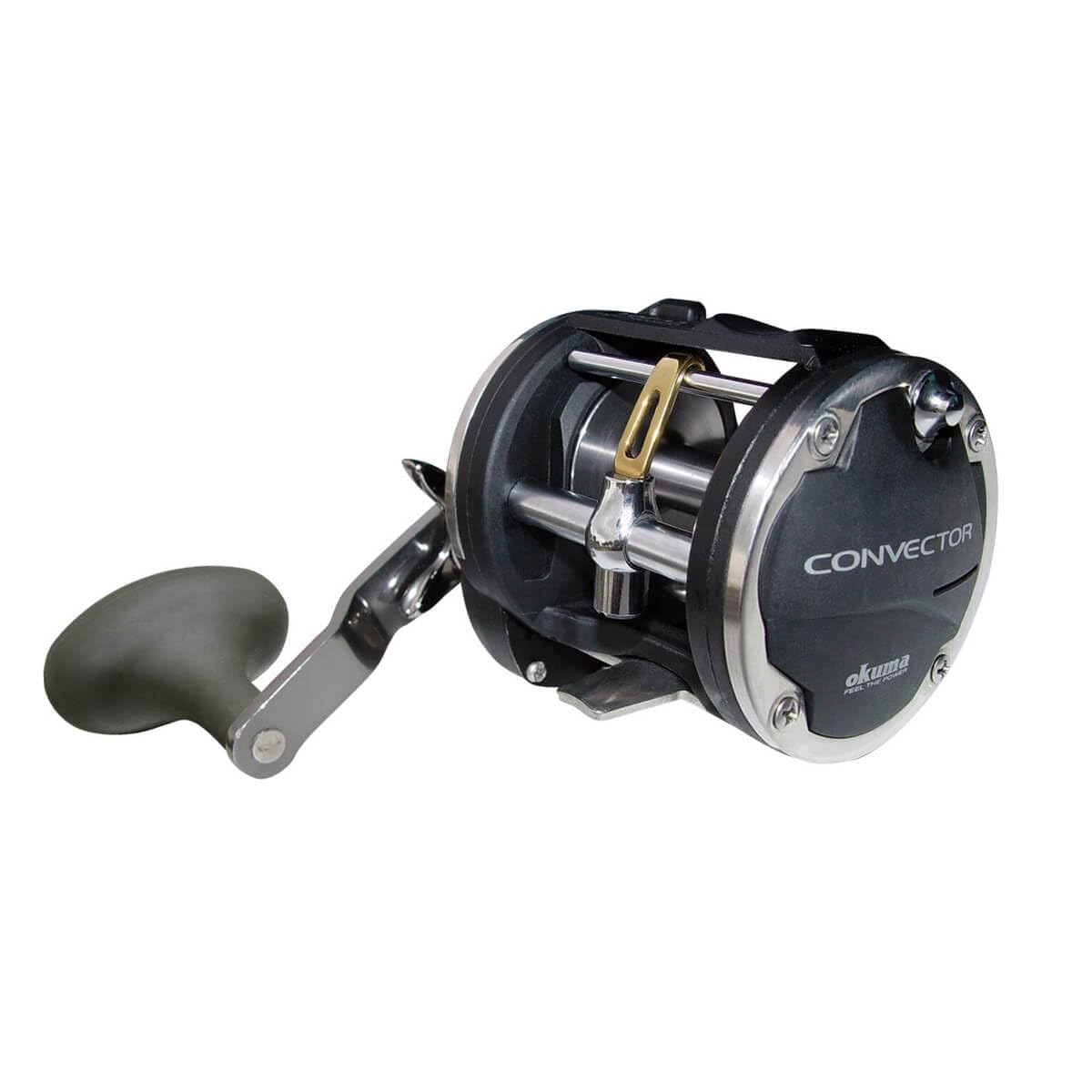 Okuma Convector CV-45L levelwind reel side view with durable frame and smooth drag.