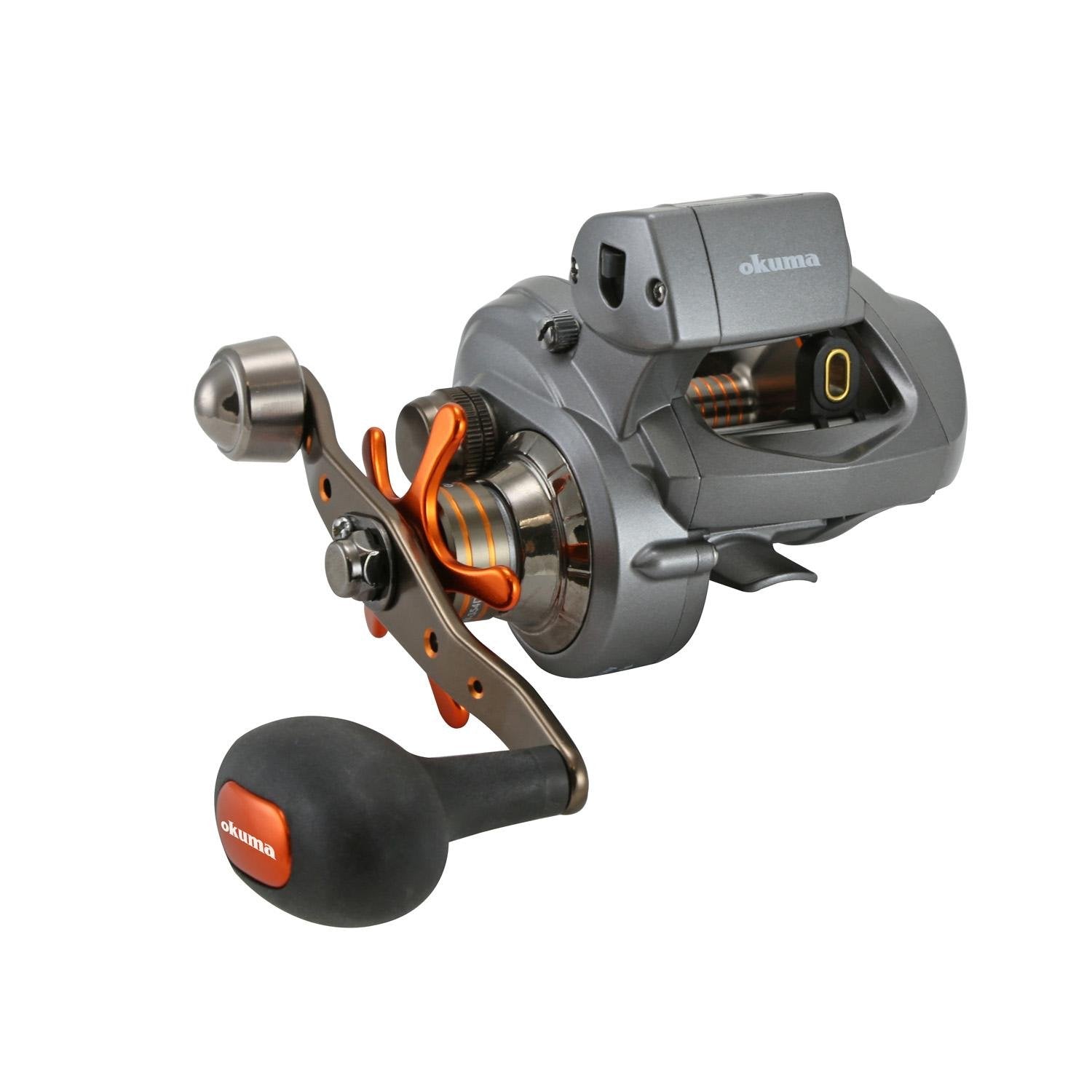 Okuma CW-354DLX left-hand crank enables precise line control during trolling