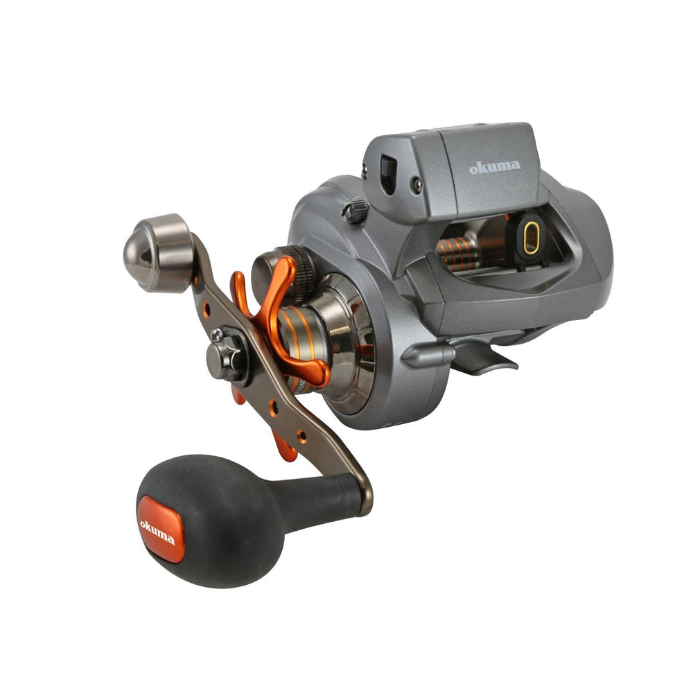 Okuma CW-354DLX left-hand crank enables precise line control during trolling