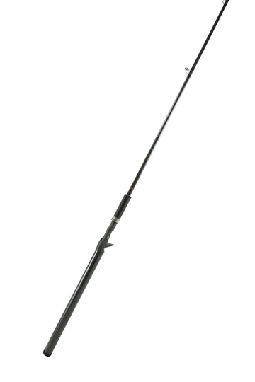 Okuma Guide Select Pro MH 2-Piece grip close-up with 3K carbon weave.