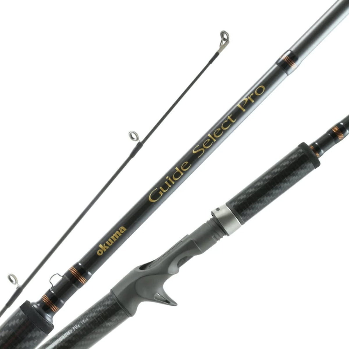 Okuma Guide Select Pro salmon-rod in black with premium ALPS guides for saltwater use