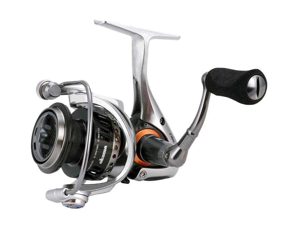 Okuma Helios SX HSX-40S reel body with cyclonic rotor improves airflow and drying.