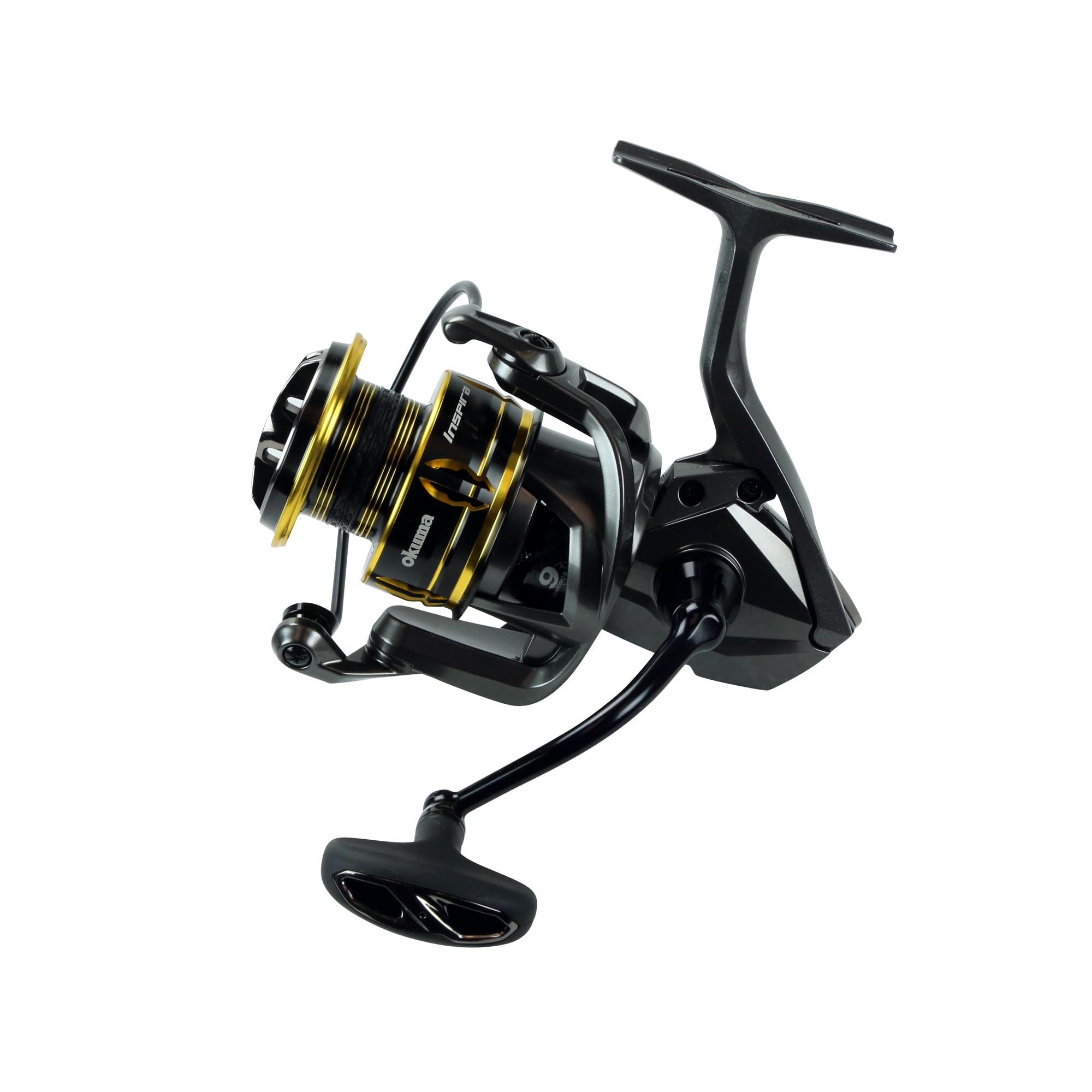 OKUMA Inspira ISX 5000 size in action, balanced for larger freshwater species.