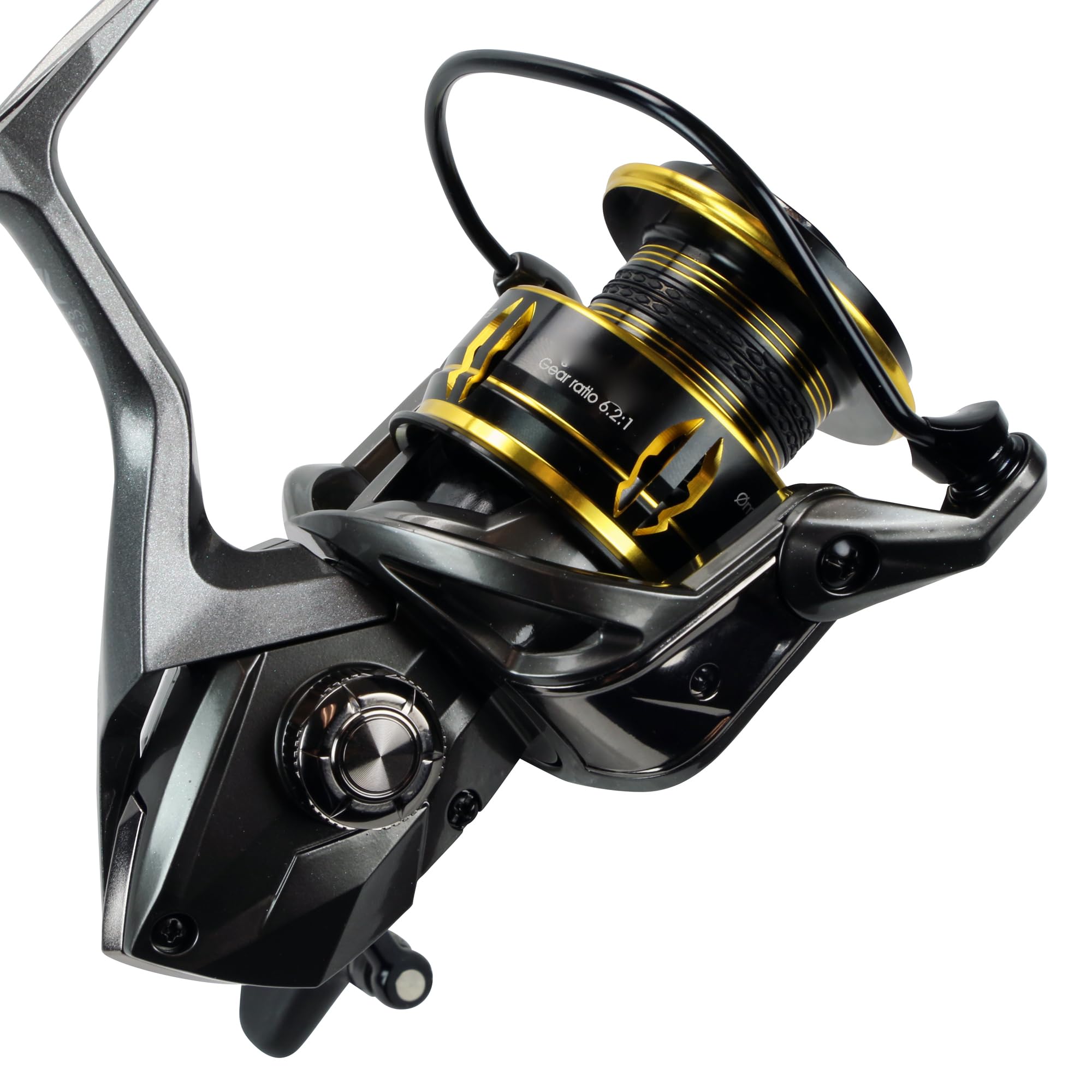 OKUMA Inspira ISX black finish emphasizes durable, lightweight design for all-day fishing.
