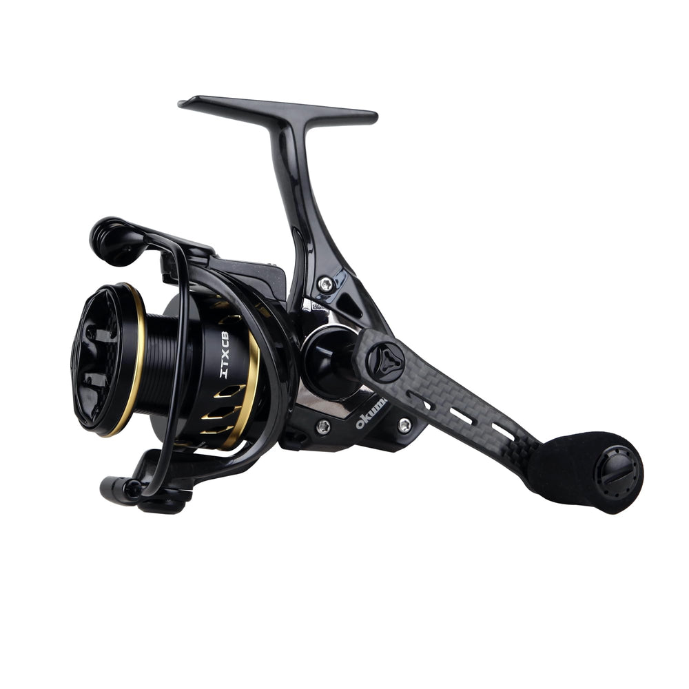 Okuma ITX-CB Hydro Block drag washers provide consistent control.