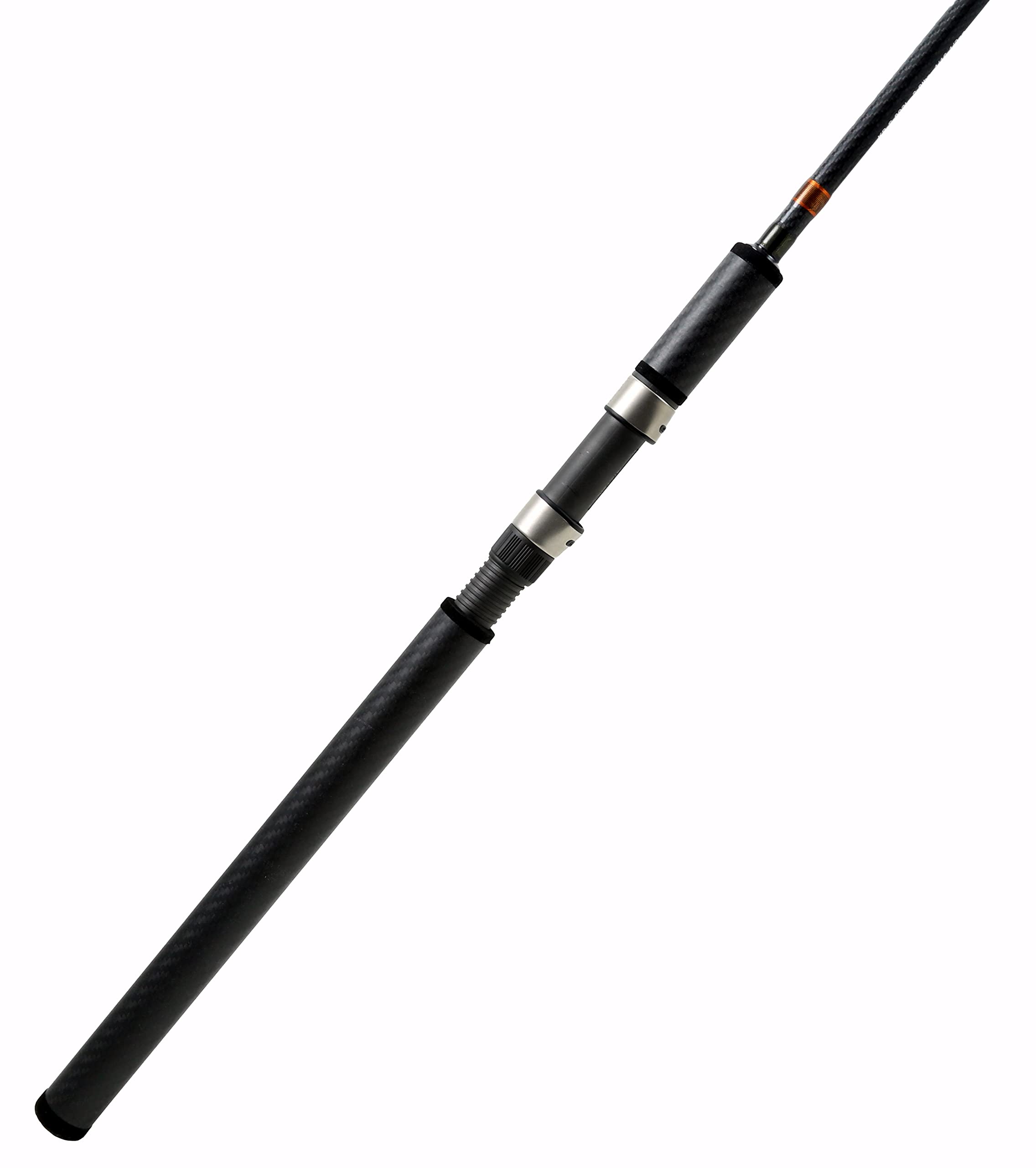 OKUMA Kokanee Black fore and rear grips highlight 3K carbon texture and grip comfort.