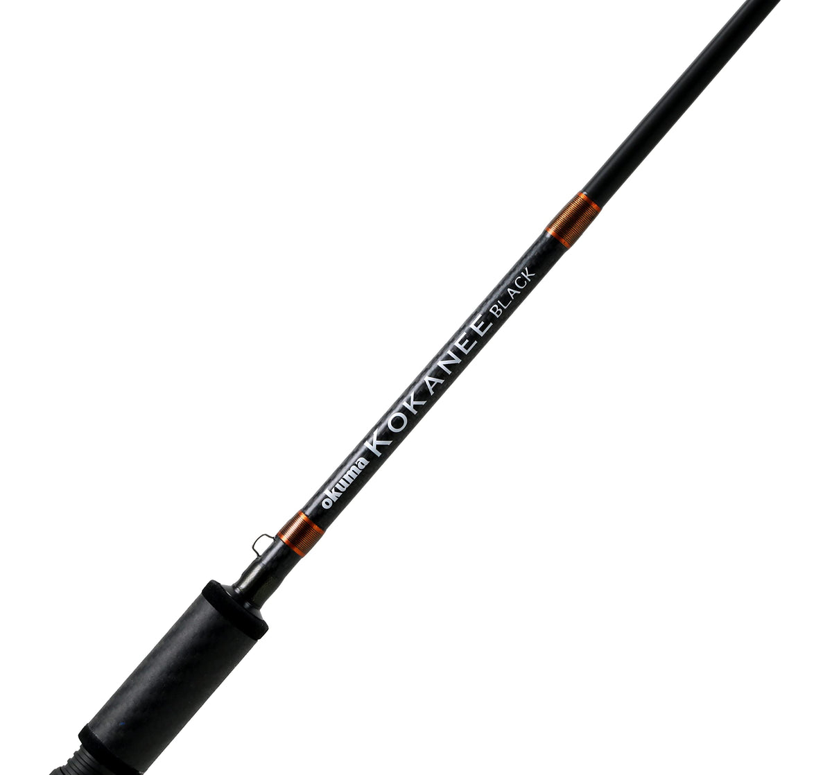 Okuma Kokanee Black graphite blank setup enhances sensitivity for precise Kokanee presentations