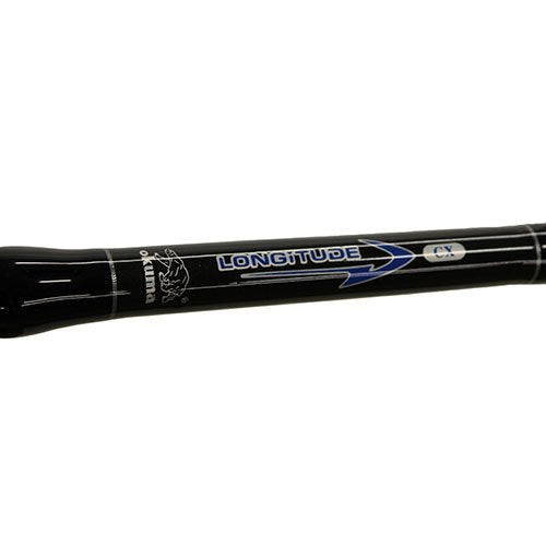 Okuma Longitude Surf Graphite Rod 10ft 2pc reel seat view with comfortable cork
