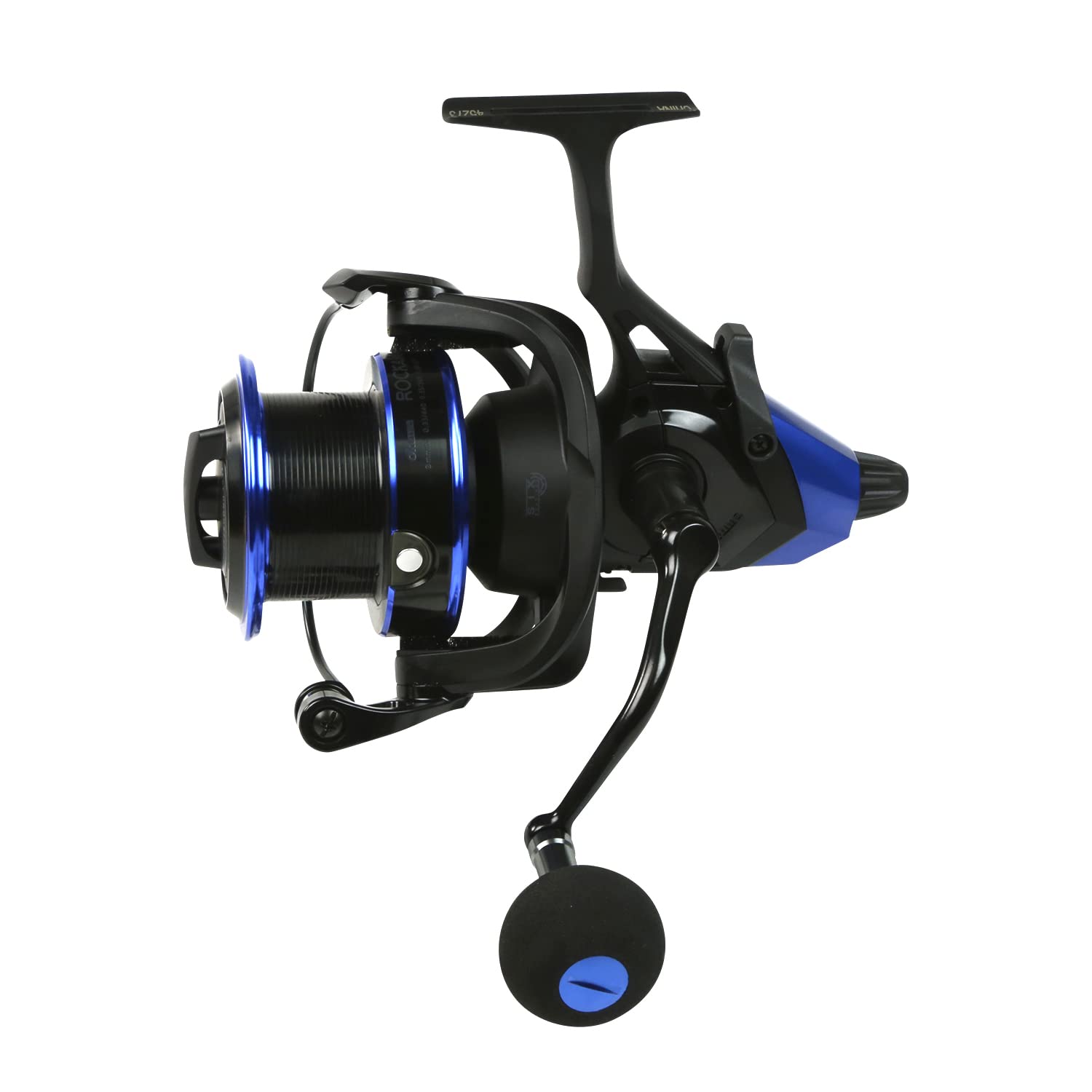 Okuma Rockaway On/Off baitfeeding system visual for precise bait control in surf fishing
