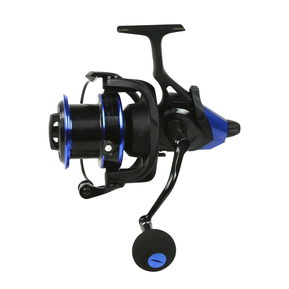 Okuma Rockaway On/Off baitfeeding system visual for precise bait control in surf fishing