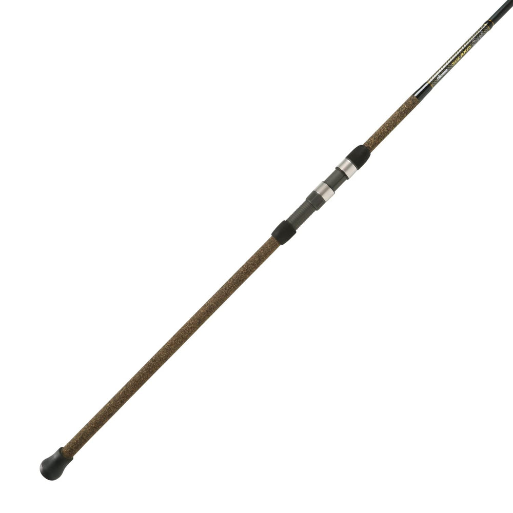 OKUMA Solaris SSX-S-1202H cork grip fore rear for all-day shore casting comfort.
