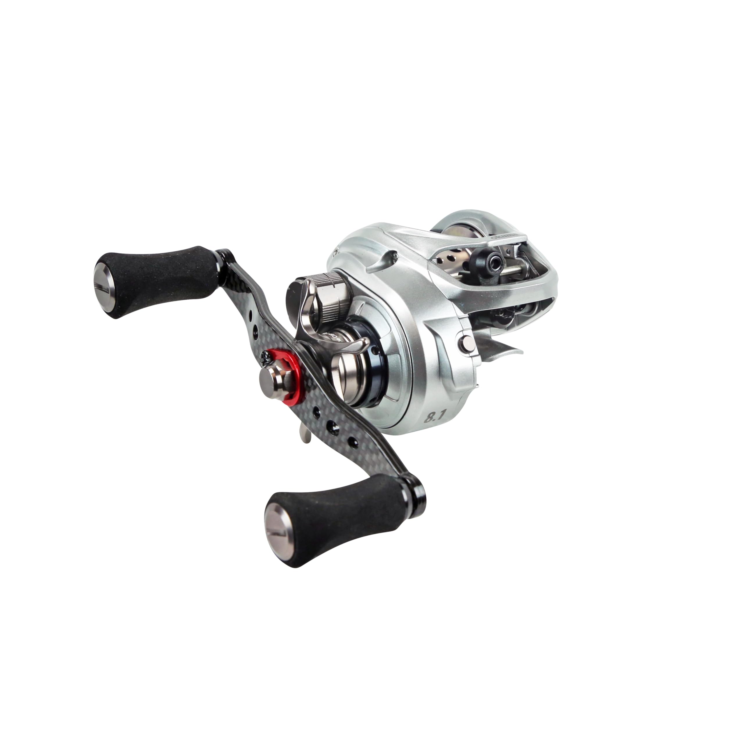Okuma X-Series machined ported spool reduces weight for longer casts.