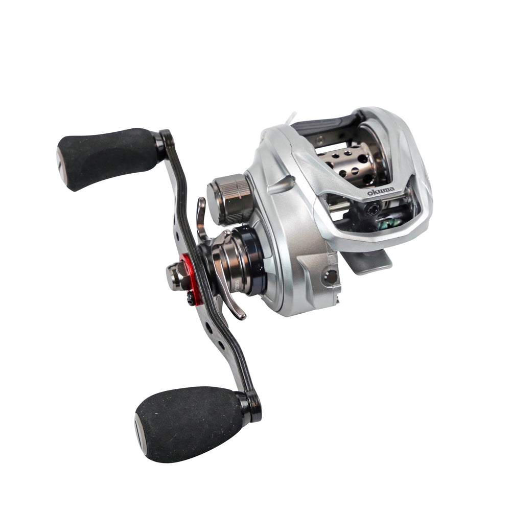 Okuma X-Series quick-set anti-reverse aids instant hooksets with minimal play.