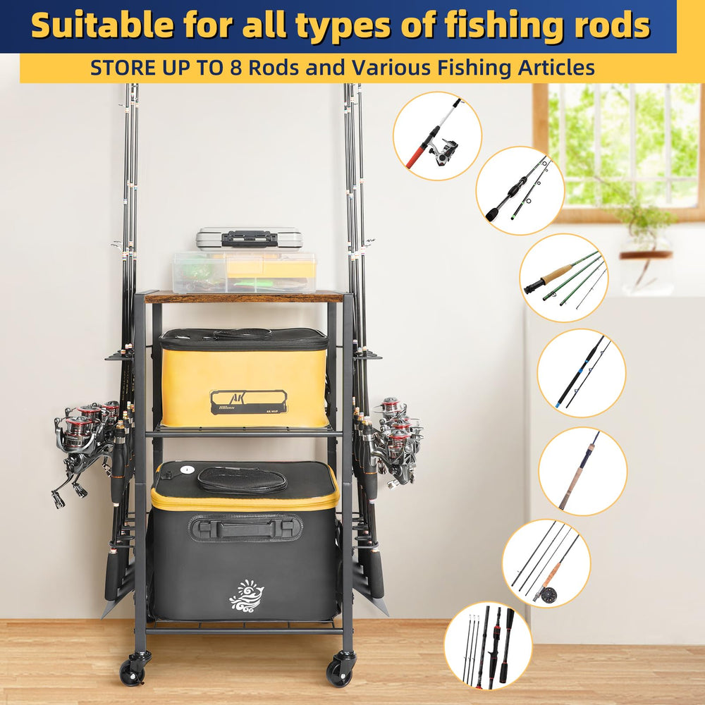 Ripple bracket design preventing fishing rod damage