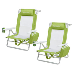 Old Bahama Bay backpack beach chair with aluminum frame, easy two-pack carry on sand