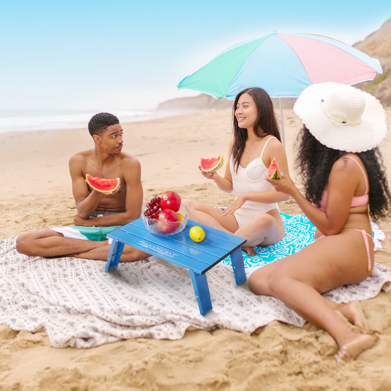 Old Bahama Bay compact storage-ready table for easy stowaway