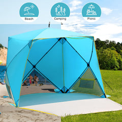 Old Bahama Bay pop up beach tent UV protection highlights high sun shielding