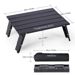 Old Bahama Bay Ultralight Mini Table with adjustable legs on uneven ground for level setup.