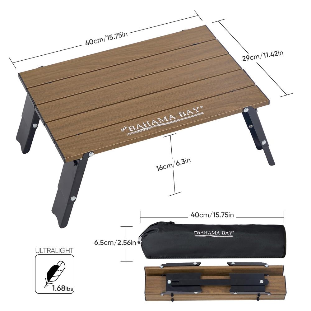 Old Bahama Bay ultralight mini table folded compact for travel storage