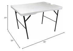 Old Cedar Outfitters cleaning table cutouts to organize tools and accessories within reach