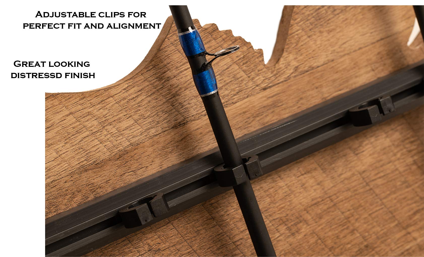 Old Cedar Outfitters fish wall rack assembly-included makes setup quick and hassle-free