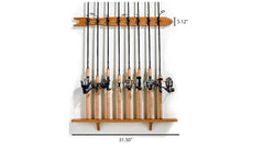 Old Cedar Outfitters wall rack highlights a warm pine finish and sturdy construction for long-lasting use.