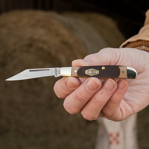 Sawcut Delrin handle and nickel silver pins on Old Timer Pal