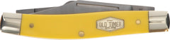 Old Timer 8OTY Yellow Senior pocket knife with sawcut handle